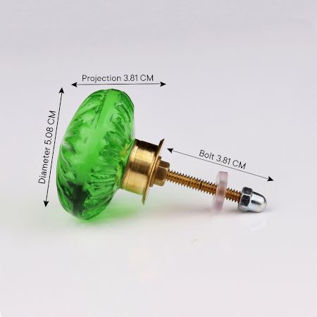 Green Daisy Flower Knob